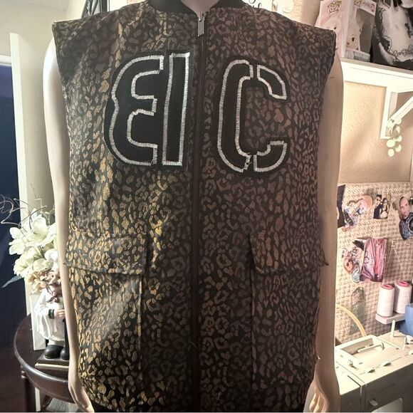 INC up-cycle Embroidered Sleeveless Zip-Up customized embroidery by RCBCFASHION - Picture 3 of 4